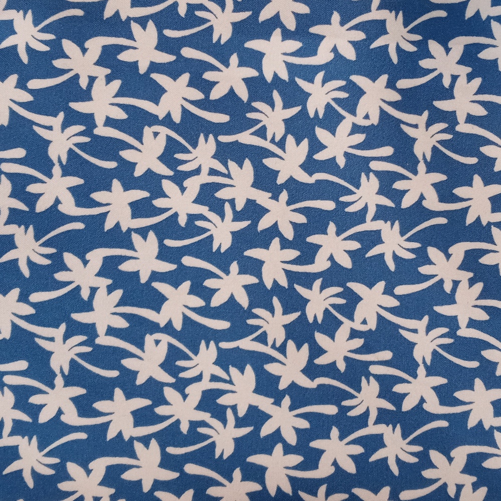 🌊Lands' End🌊 - Blue/White Palm Tree Swim Trunk - Picture 4 of 16